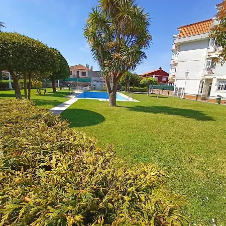 Apartment Gran Lar, 2 Hab Con Piscina Y Jardin En Samil *